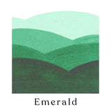 green coloured ombre swatch of Emerald watercolour paint