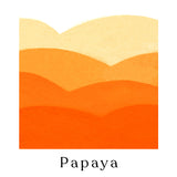 deep orange coloured ombre swatch of Papaya watercolour paint