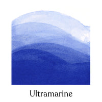 ombre swatch of Ultramarine watercolour paint