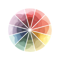 colour wheel of Earthy toned watercolours