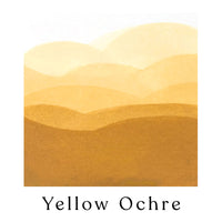 Gradient swatch of Yellow Ochre watercolour paint
