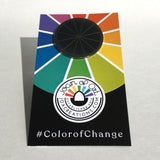 Blackout Wheel Pin Badge for Colour of Change