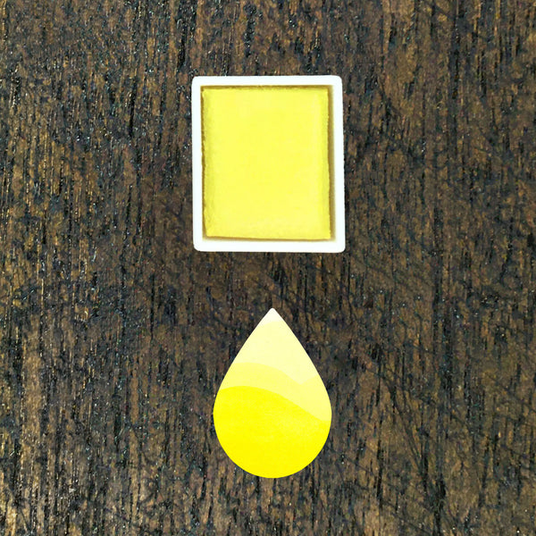 Lemon Yellow Watercolour half pan